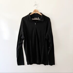 ibex Merino Wool Quarter Zip Pullover Sweatshirt
